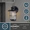 Vaxcel Lake Shore Steel 1 Light LED Compatible Black Coastal Outdoor Wall Lantern Clear Glass T0741 - alternate 3